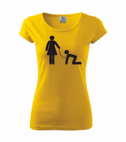 Dámské tričko s OTROKEM Barva: žlutá, Velikost: 2XL