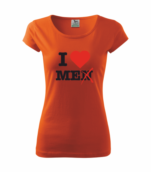 Dámské tričko I LOVE ME Barva: oranžová, Velikost: XL