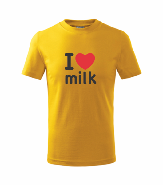 Dětské tričko s I LOVE MILK Barva: žlutá, Velikost: 122 cm/6 let