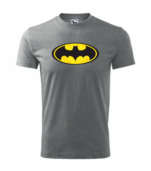 Dětské tričko s BATMANEM Barva: tmavě šedý melír, Velikost: 110 cm/4 roky