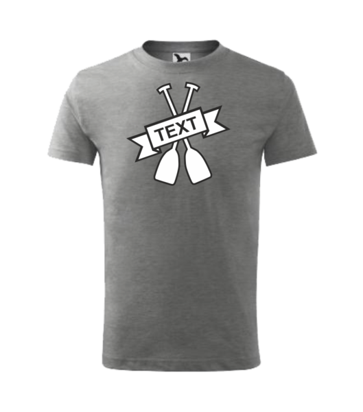 Vodácké tričko pánské/dětské PÁDLA Barva: tmavě šedý melír, Velikost: XL