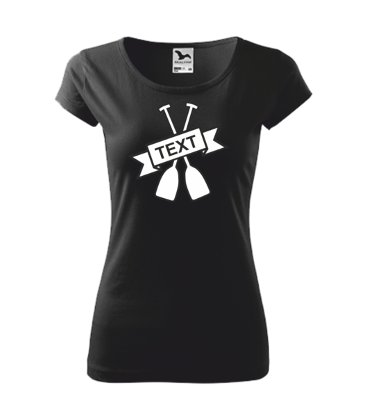 Vodácké tričko dámské s PÁDLEM Barva: černá, Velikost: XL