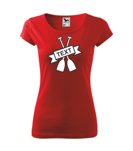 Vodácké tričko dámské s PÁDLEM Barva: červená, Velikost: 3XL