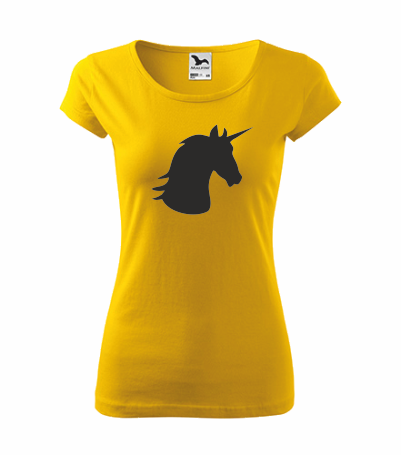 Dámské tričko s JEDNOROŽCEM Barva: žlutá, Velikost: M