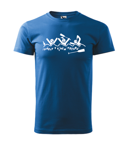 Vodácké tričko PÁRTY V PLNÉM PROUDU Barva: azurově modrá, Velikost: M