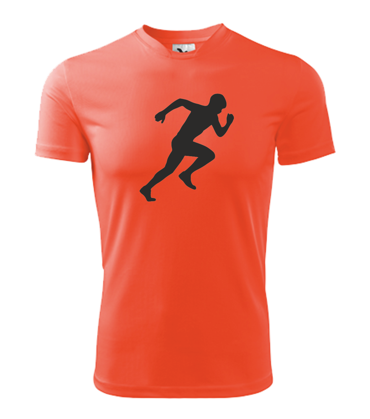 Tričko pánské/dětské s BĚŽCEM Barva: fluorescenční oranžová, Velikost: XL
