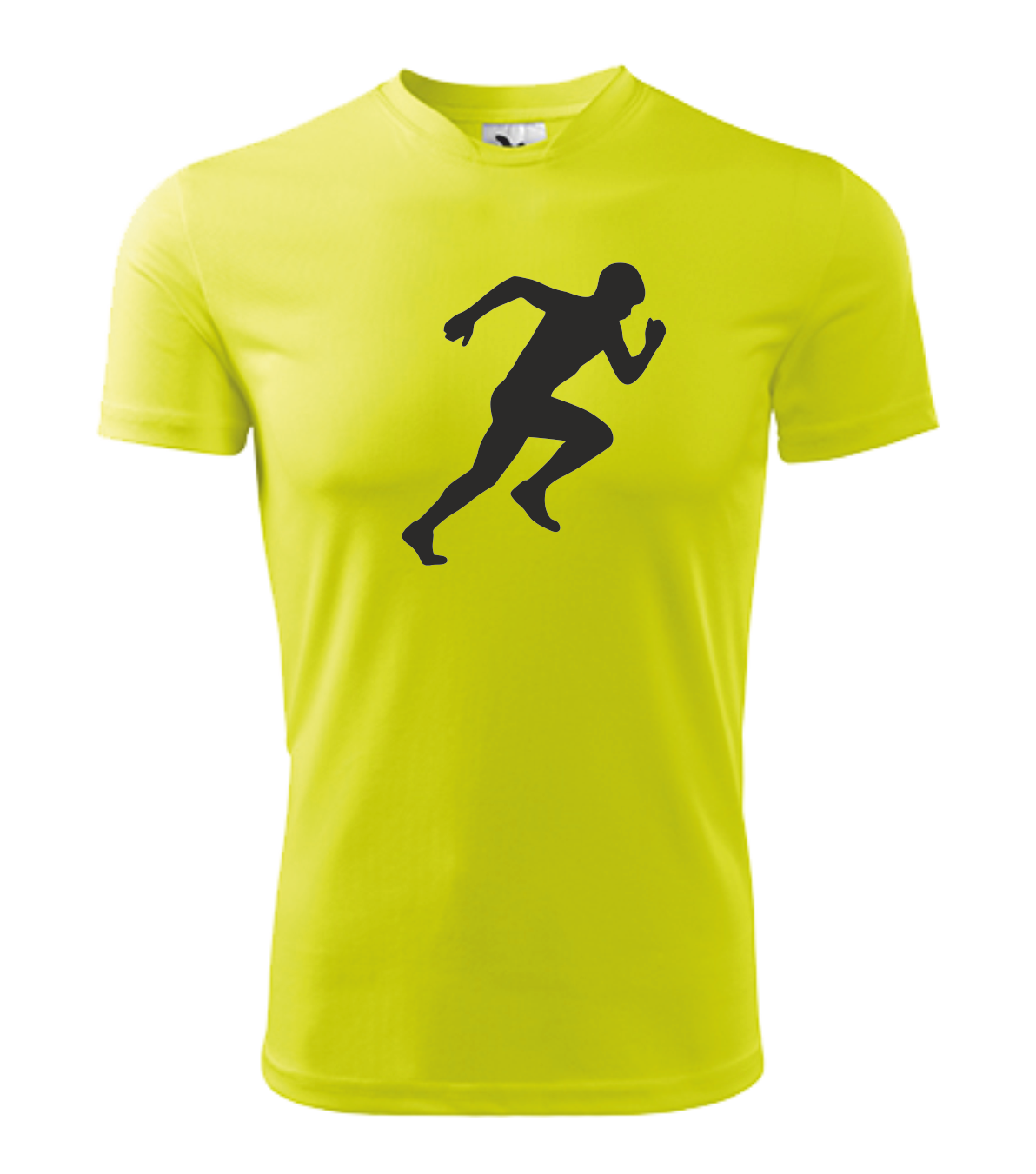 Tričko pánské/dětské s BĚŽCEM Barva: fluorescenční žlutá, Velikost: S