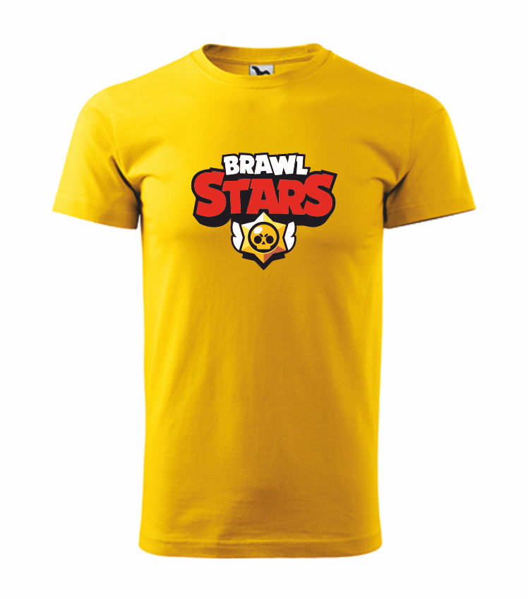 Tričko pánské/dětské s potiskem BRAWL STARS Barva: žlutá, Velikost: 2XL