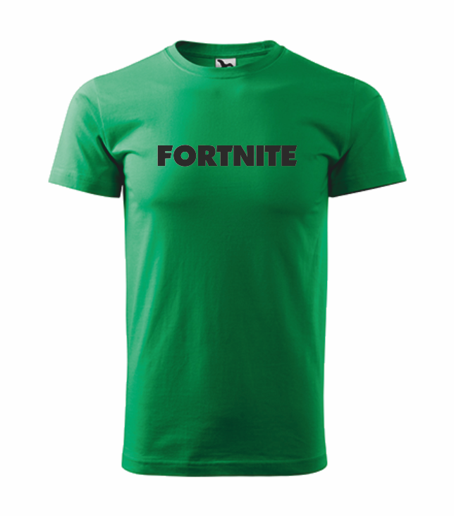 Tričko pánské/dětské s potiskem FORTNITE Barva: středně zelená, Velikost: L