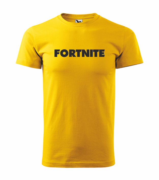 Tričko pánské/dětské s potiskem FORTNITE Barva: žlutá, Velikost: XL