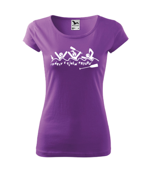 Vodácké tričko dámské PÁRTY V PLNÉM PROUDU Barva: fialová, Velikost: XL