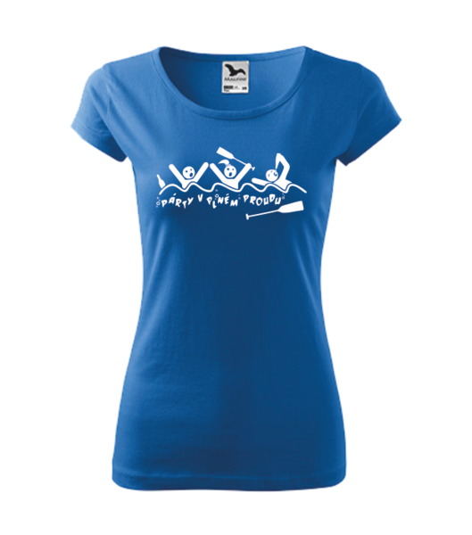 Vodácké tričko dámské PÁRTY V PLNÉM PROUDU Barva: azurově modrá, Velikost: XL