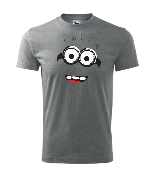 Tričko dětské s MIMONĚM Barva: tmavě šedý melír, Velikost: 110 cm/4 roky