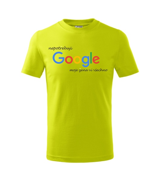 Tričko s potiskem CHYTRÁ ŽENA Barva: limetková, Velikost: XL