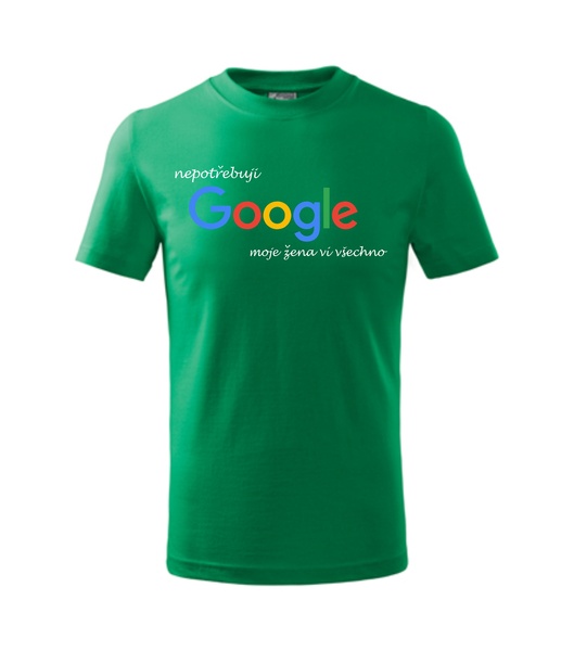 Tričko s potiskem CHYTRÁ ŽENA Barva: středně zelená, Velikost: M