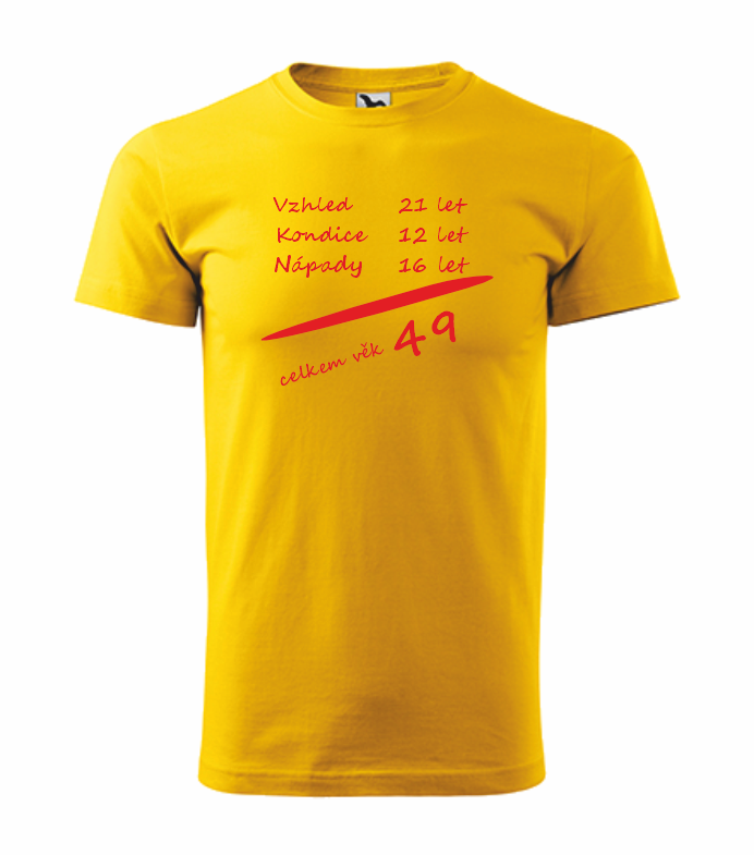 Narozeninové tričko Barva: žlutá, Velikost: L