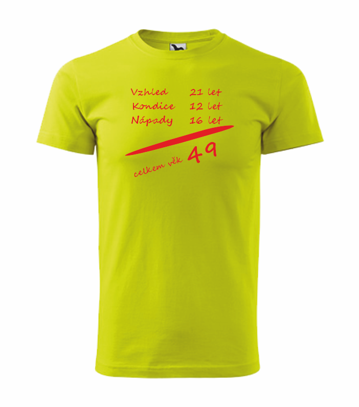 Narozeninové tričko Barva: limetková, Velikost: 3XL