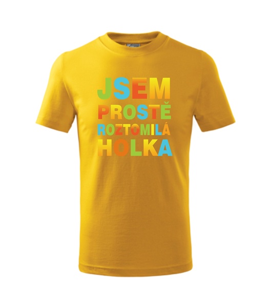Tričko ROZTOMILÁ HOLKA Barva: žlutá, Velikost: 122 cm/6 let