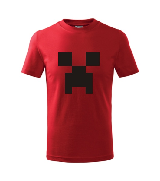 Tričko s MINECRAFT CREEPEREM Barva: červená, Velikost: XL