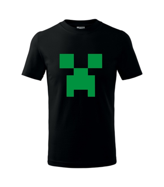 Tričko s MINECRAFT CREEPEREM Barva: černá, Velikost: 2XL