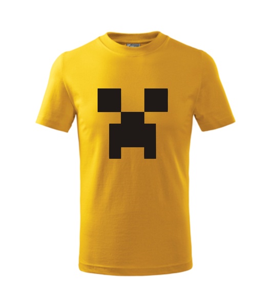 Tričko s MINECRAFT CREEPEREM Barva: žlutá, Velikost: M
