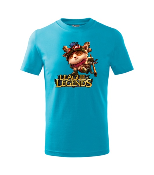Dětské tričko s League of legends 2 Barva: tyrkysová, Velikost: 122 cm/6 let