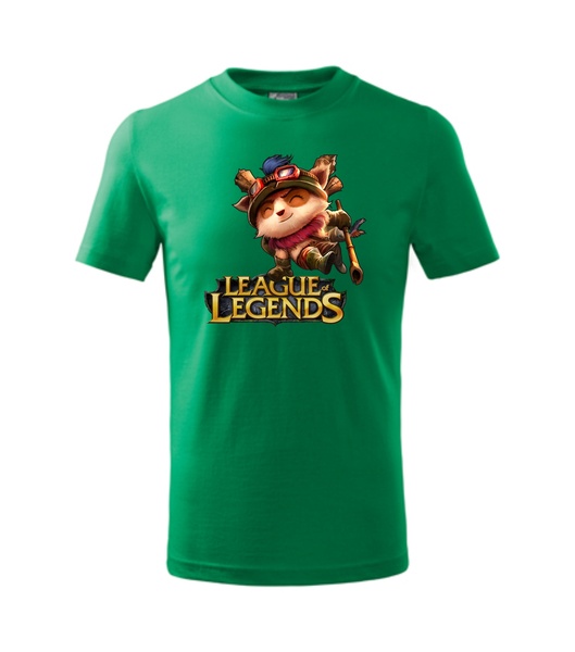 Dětské tričko s League of legends 2 Barva: středně zelená, Velikost: 110 cm/4 roky