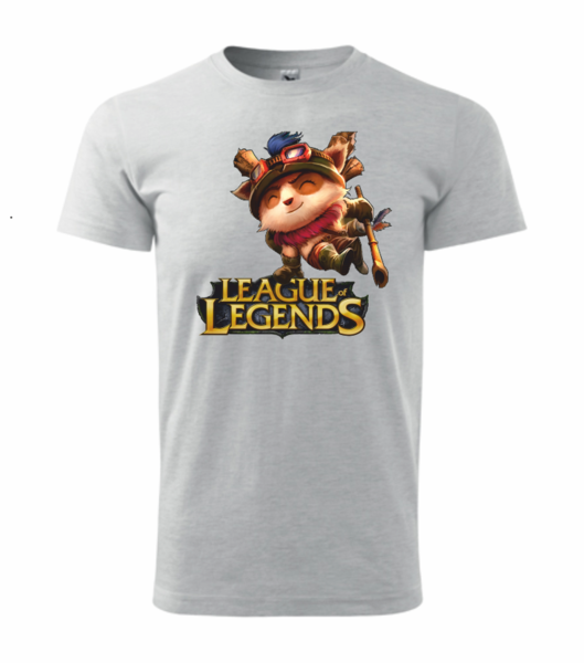 Dětské tričko s League of legends 2 Barva: světle šedý melír, Velikost: 110 cm/4 roky