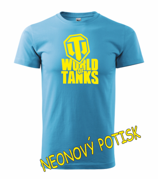 Dětské tričko s WORLD OF TANKS Barva: tyrkysová, Velikost: 110 cm/4 roky