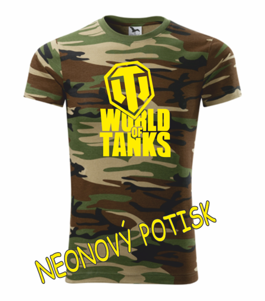 Dětské tričko s WORLD OF TANKS Barva: camouflage brown, Velikost: 110 cm/4 roky