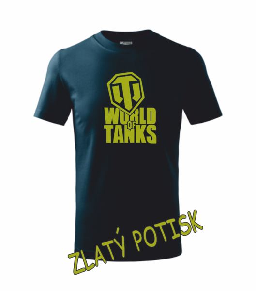 Dětské tričko s WORLD OF TANKS Barva: námořní modrá, Velikost: 110 cm/4 roky