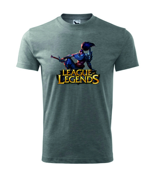 Dětské tričko s League of legends 4 Barva: tmavě šedý melír, Velikost: 110 cm/4 roky