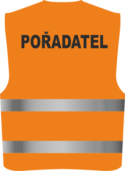 Reflexní vesta POŘADATEL Barva: fluorescenční oranžová, Velikost: XL