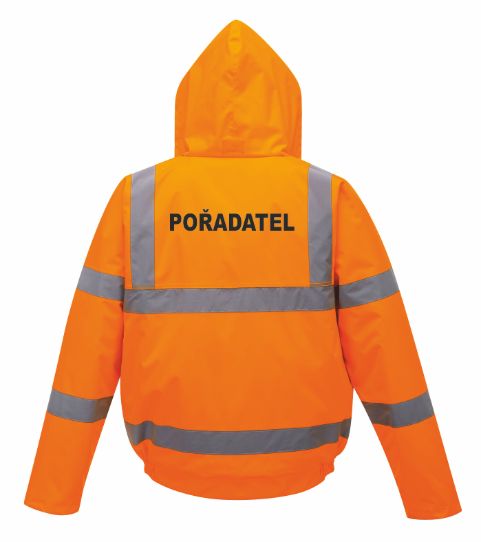 Reflexní bunda zimní POŘADATEL Barva: fluorescenční oranžová, Velikost: XL