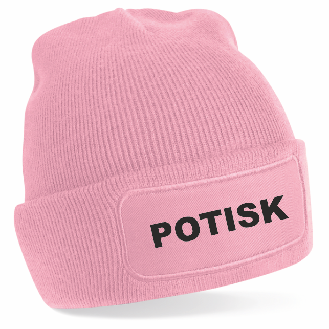 Zimní čepice s vlastním potiskem Barva: růžová, Velikost: uni