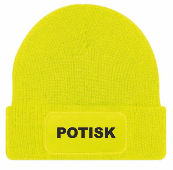 Zimní čepice s vlastním potiskem Barva: fluorescenční žlutá, Velikost: uni