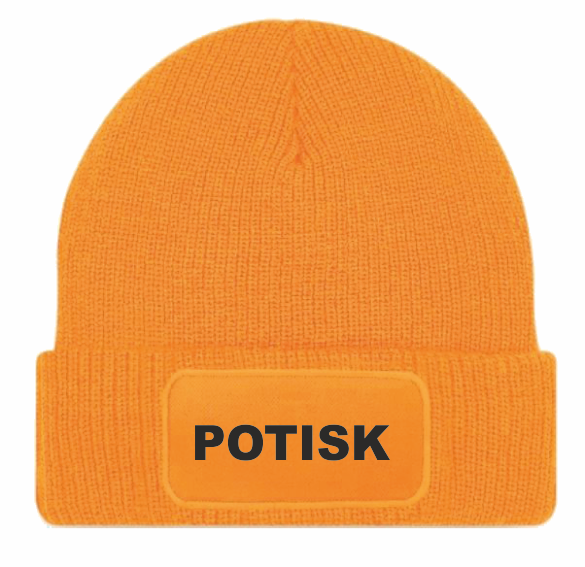 Zimní čepice s vlastním potiskem Barva: fluorescenční oranžová, Velikost: uni