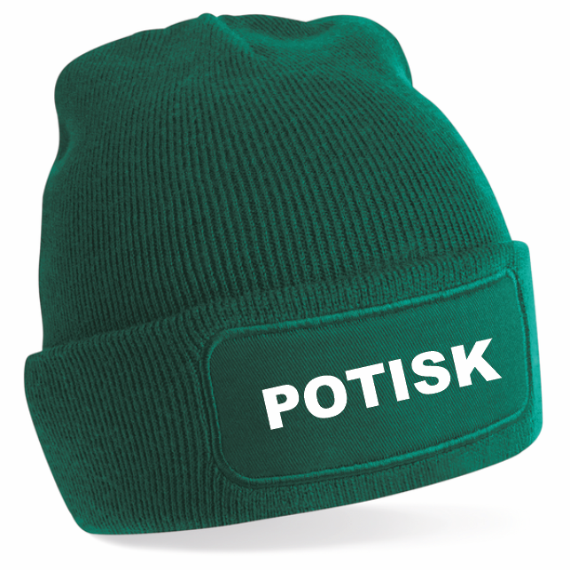 Zimní čepice s vlastním potiskem Barva: lahvově zelená, Velikost: uni