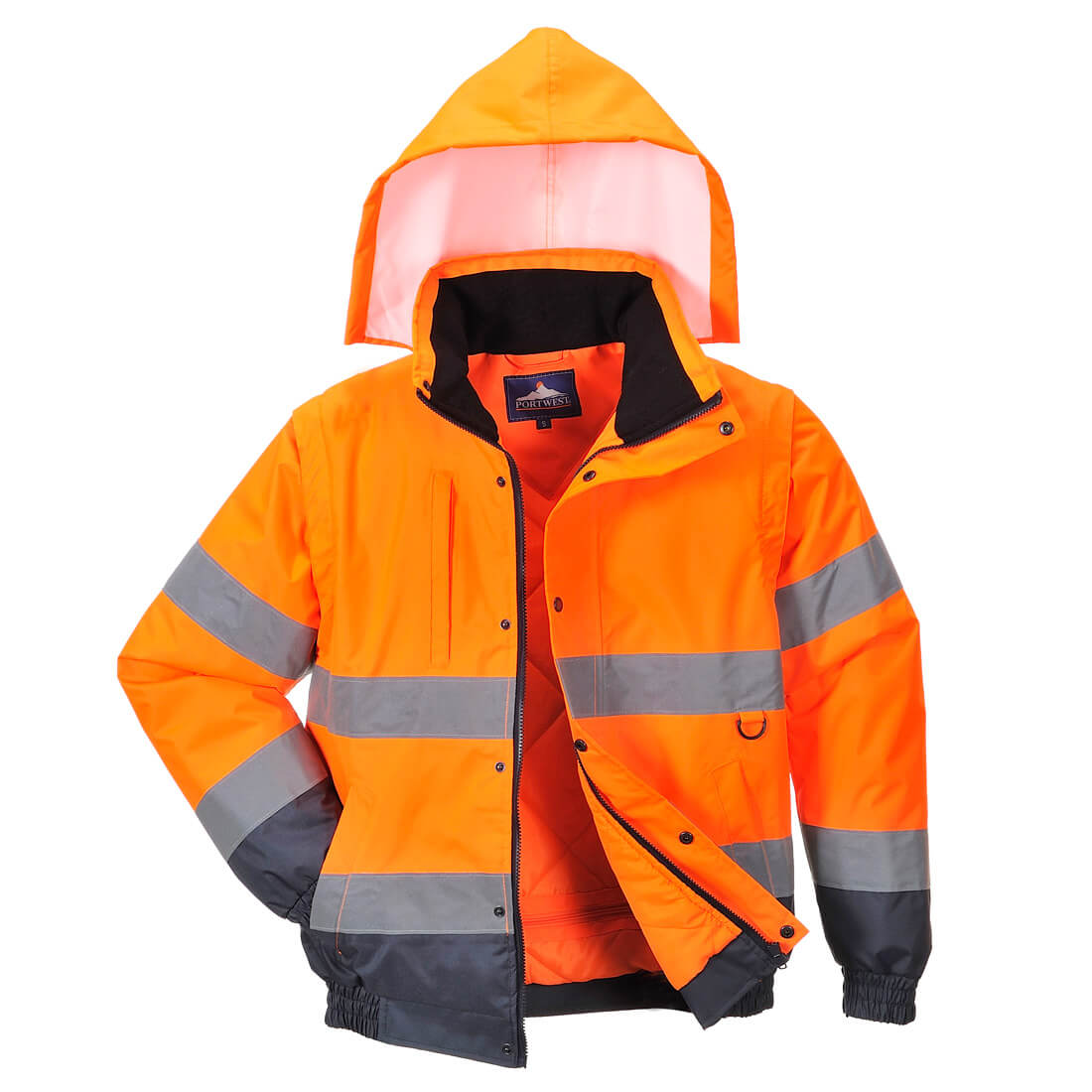 Zimní bunda HI-Vis 2v1 Barva: oranžová, Velikost: 2XL