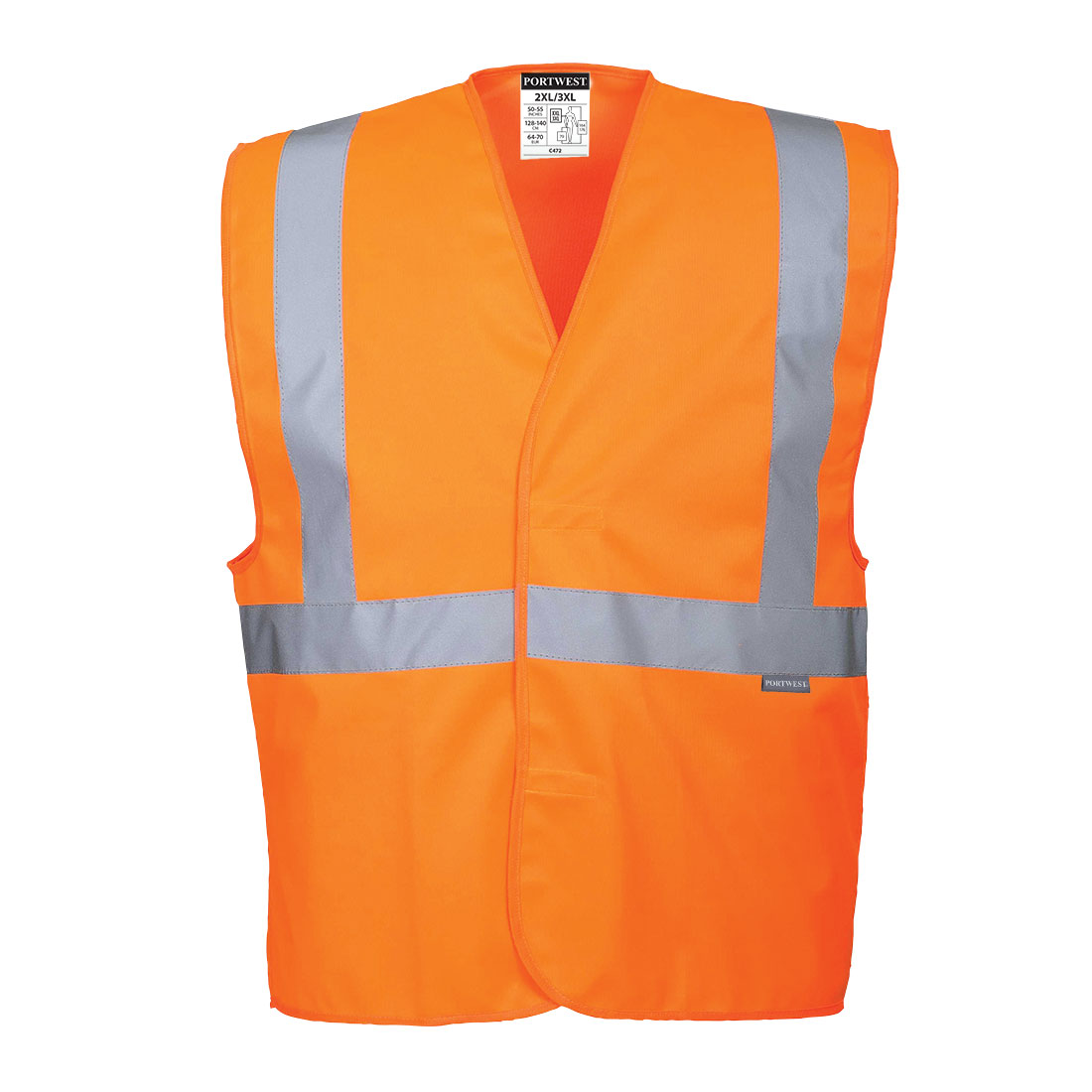 Reflexní vesta s jedním pruhem Barva: oranžová, Velikost: 2XL/3XL