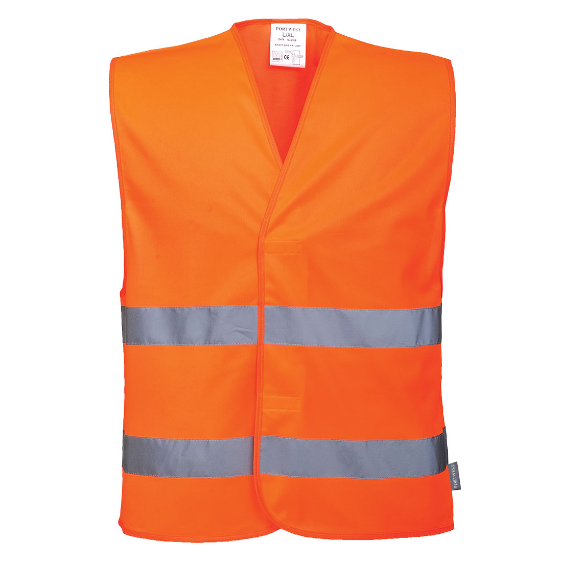 Reflexní vesta s dvěma pruhy Barva: oranžová, Velikost: 2XL/3XL
