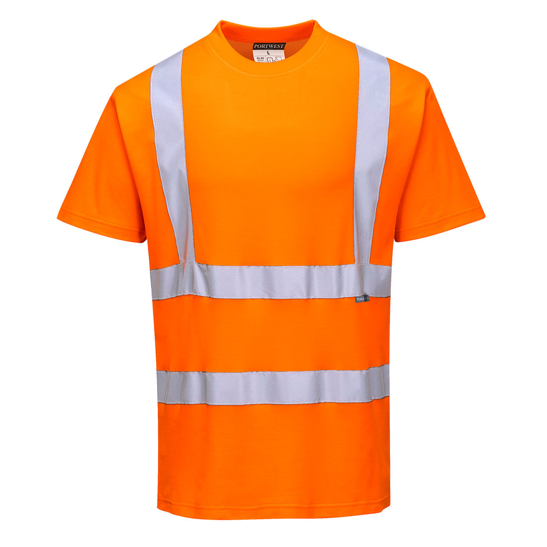 Reflexní bavlněné triko Comfort s krátkými rukávy Barva: oranžová, Velikost: S