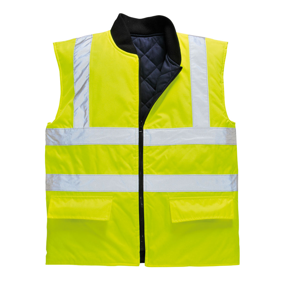 Zateplená oboustranná vesta Hi-Vis Barva: žlutá, Velikost: XL