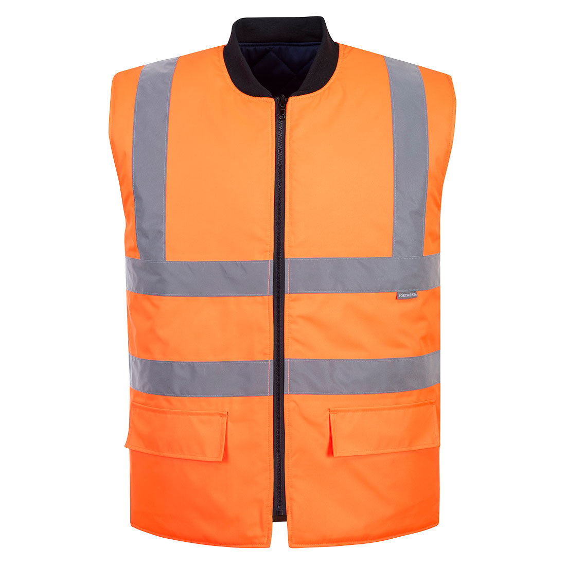 Zateplená oboustranná vesta Hi-Vis Barva: oranžová, Velikost: 5XL