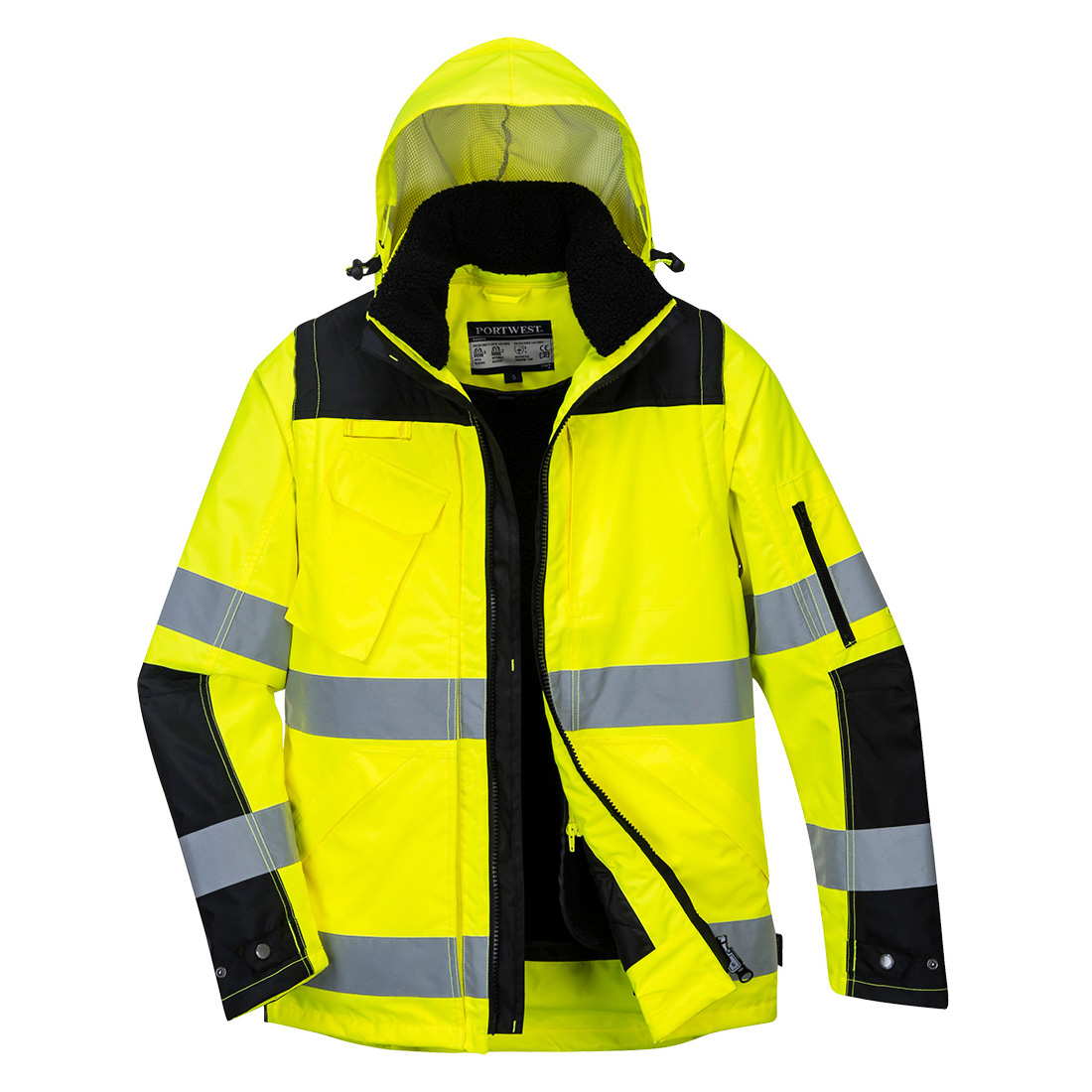 Zimní bunda Pro Hi-Vis 3v1 Barva: žlutá-černá, Velikost: S