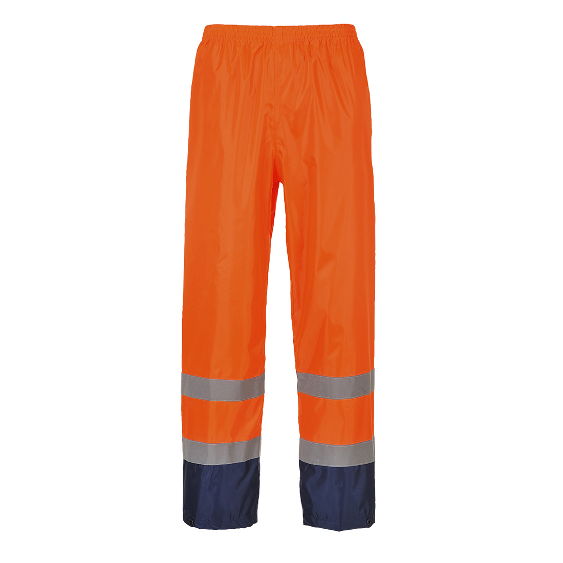 Kalhoty do deště Hi-Vis Classic Contrast Barva: oranžová-námořní modrá, Velikost: 2XL