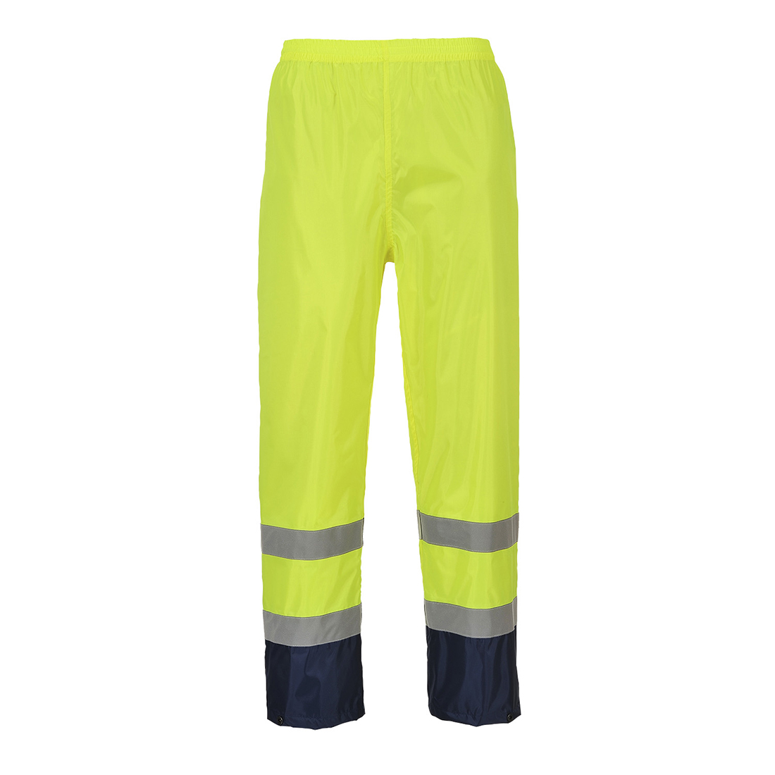 Kalhoty do deště Hi-Vis Classic Contrast Barva: žlutá-námořní modrá, Velikost: 2XL