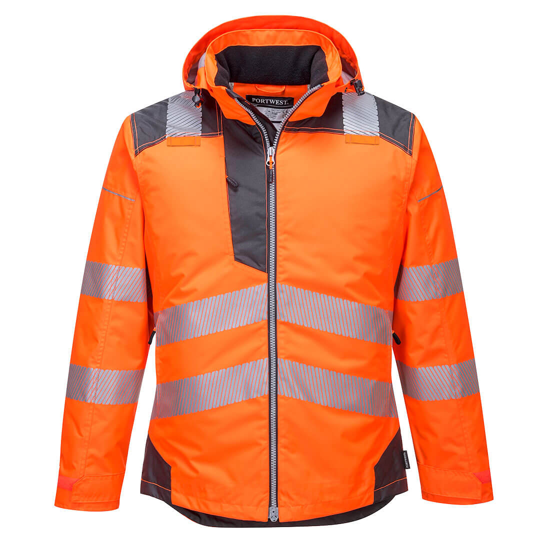 Zimní HiVis bunda do deště PW3 Barva: oranžová-šedá, Velikost: S