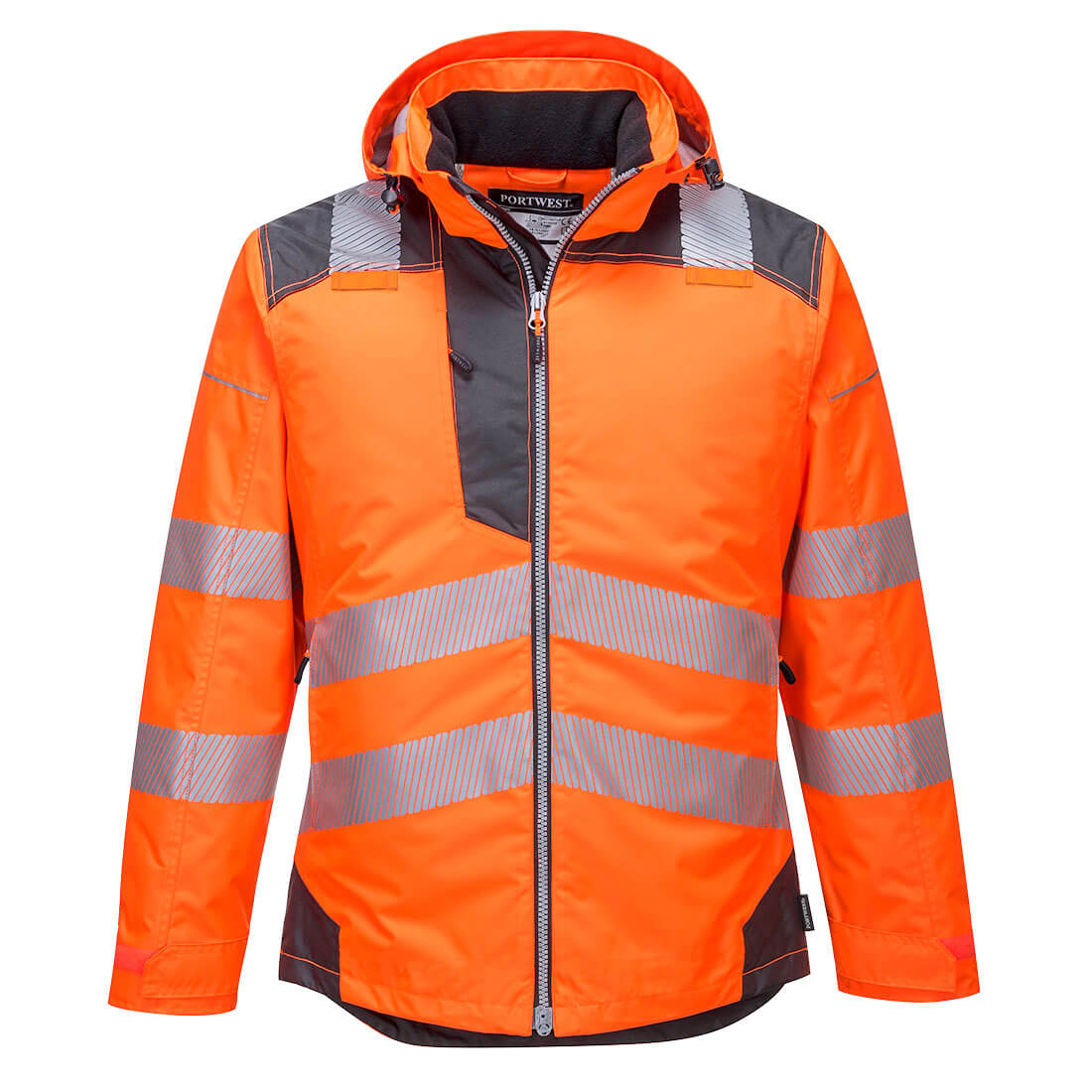 Zimní HiVis bunda do deště PW3 Barva: oranžová-šedá, Velikost: M