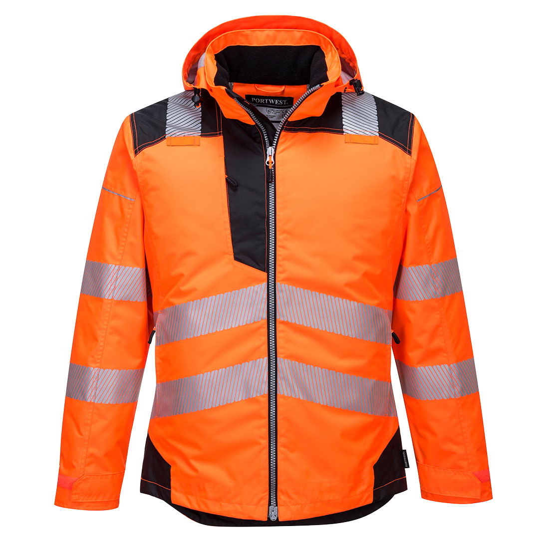 Zimní HiVis bunda do deště PW3 Barva: oranžová-černá, Velikost: XL